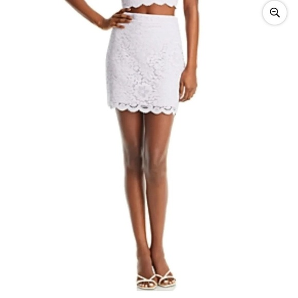 Aqua Dresses & Skirts - 🖤🤍Aqua White Lace Mini Skirt